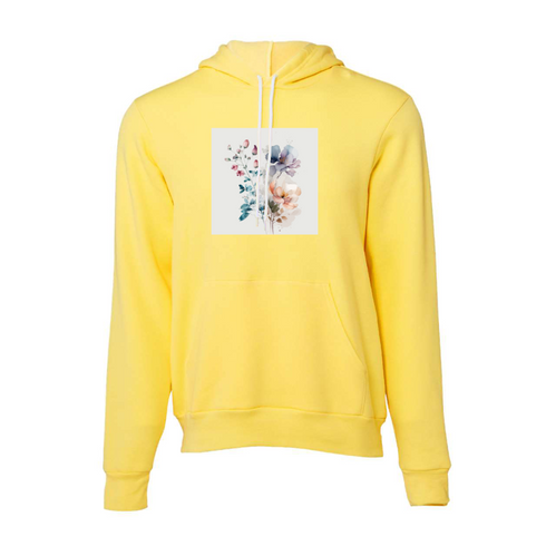 Watercolor Flower Bella canvas hoodie 3719