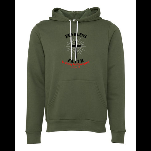 FEARLESS FAITH BE STRONG AND COURAGEOUS Bella canvas hoodie 3719