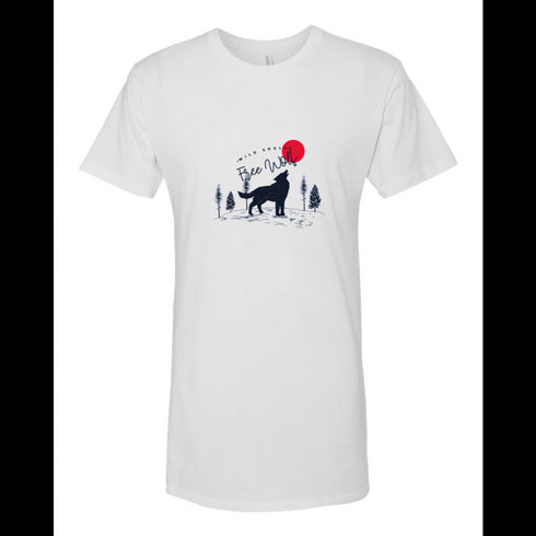 BELLA CANVAS MEN'S LONG BODY URBAN TEE 3006 Wild souls free wolf.