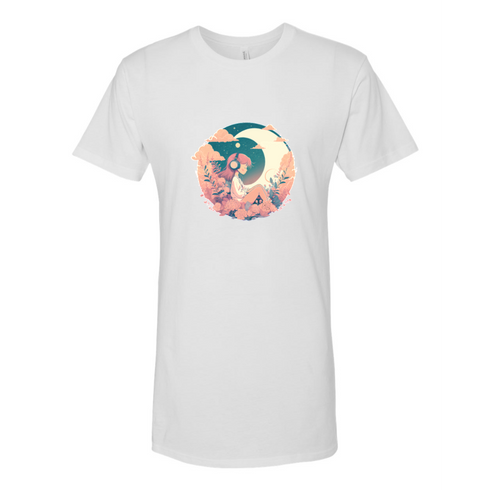 BELLA CANVAS MEN'S LONG BODY URBAN TEE 3006 Maiden in the flowers under the moon