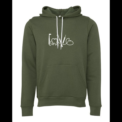 LOVE Bella canvas hoodie 3719