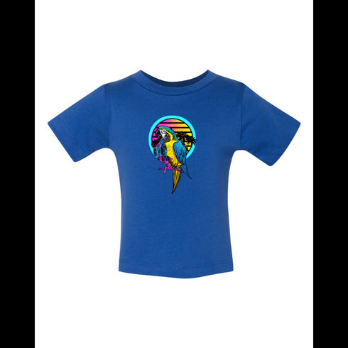 BELLA CANVAS BABY JERSEY TEE 3001B Sunset Parrot,Funny Parrot Wall Art