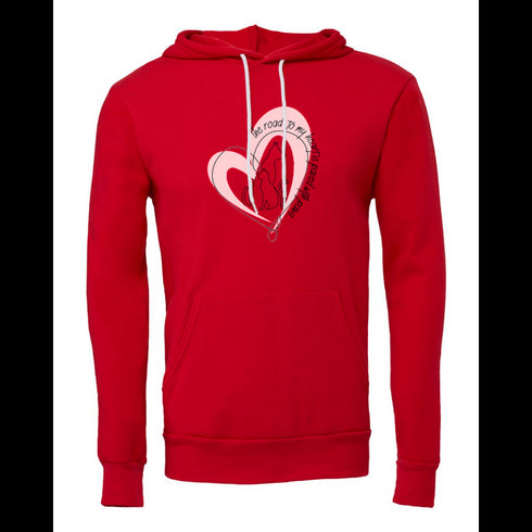 the road to my heart paved with paws Bella canvas hoodie 3719
