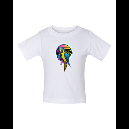 BELLA CANVAS BABY JERSEY TEE 3001B Sunset Parrot,Funny Parrot Wall Art