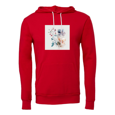 Watercolor Flower Bella canvas hoodie 3719