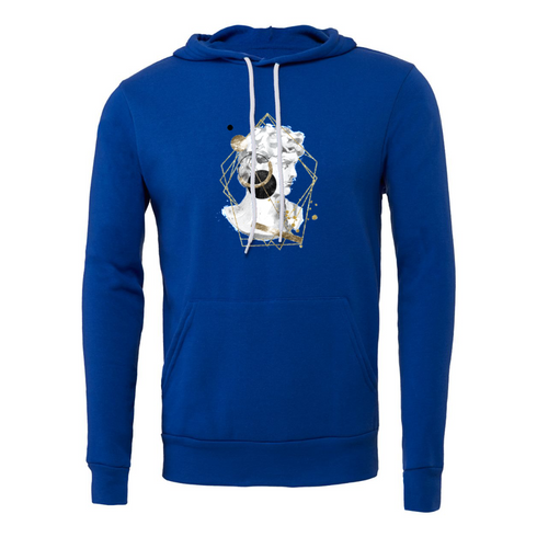 Black gold plaster head Bella canvas hoodie 3719