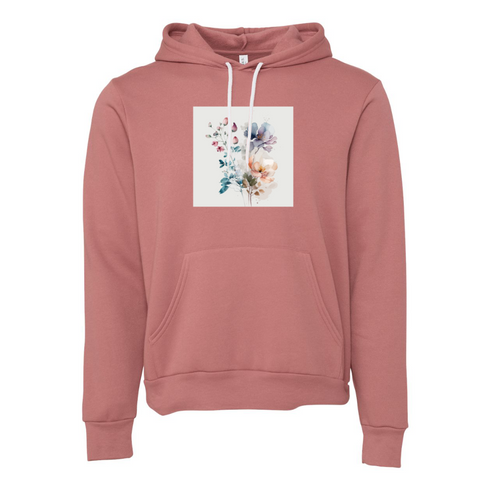 Watercolor Flower Bella canvas hoodie 3719