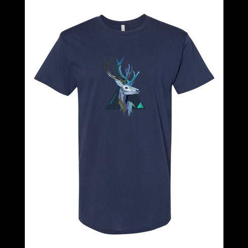 BELLA CANVAS MEN'S LONG BODY URBAN TEE 3006 Artistic Geometric Sika Deer