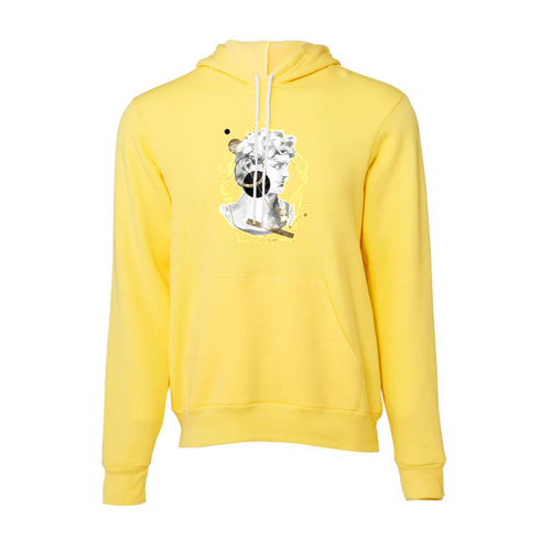 Black gold plaster head Bella canvas hoodie 3719