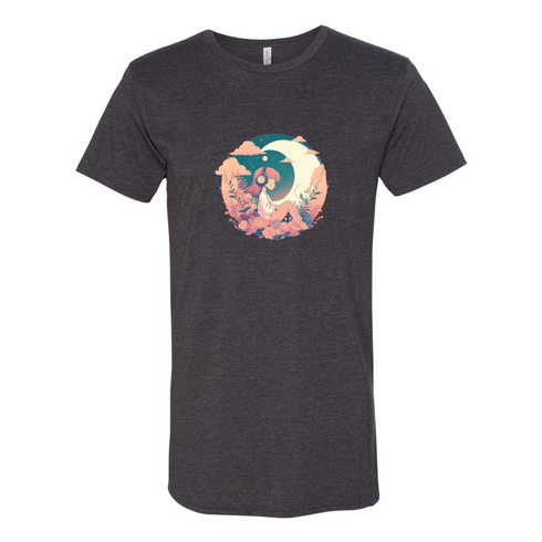 BELLA CANVAS MEN'S LONG BODY URBAN TEE 3006 Maiden in the flowers under the moon