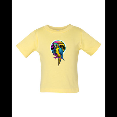 BELLA CANVAS BABY JERSEY TEE 3001B Sunset Parrot,Funny Parrot Wall Art