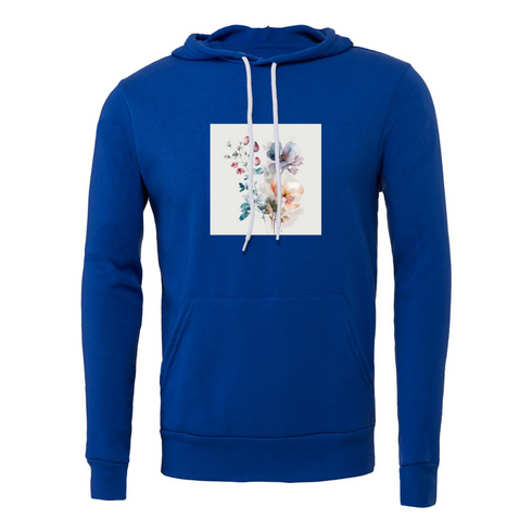 Watercolor Flower Bella canvas hoodie 3719