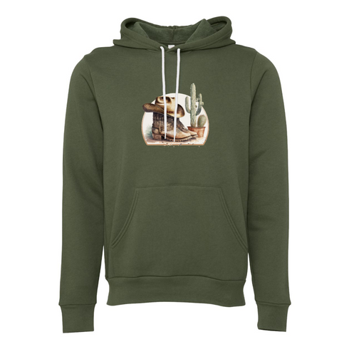 Cowboy style Bella canvas hoodie 3719