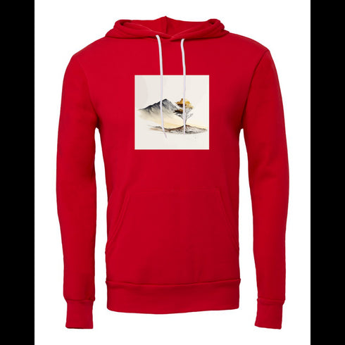 ink and landscape Bella canvas hoodie 3719