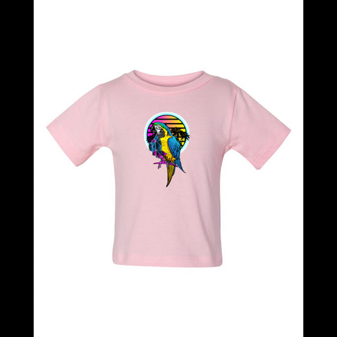 BELLA CANVAS BABY JERSEY TEE 3001B Sunset Parrot,Funny Parrot Wall Art