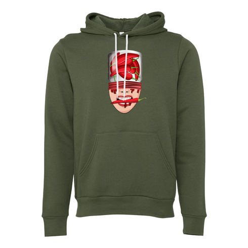Cartoon chili peppers abstract painting Bella canvas hoodie 3719
