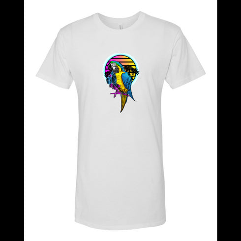 BELLA CANVAS MEN'S LONG BODY URBAN TEE 3006 Sunset Parrot,Funny Parrot Wall Art