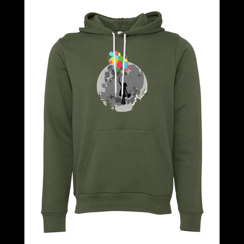 Floating Balloon Girl Bella canvas hoodie 3719