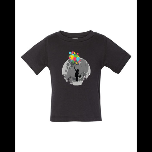 BELLA CANVAS BABY JERSEY TEE 3001B Flying Girl with Balloons