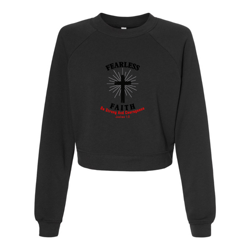 FEARLESS FAITH Be Strong And Courageous Bella canvas hoodie 7505