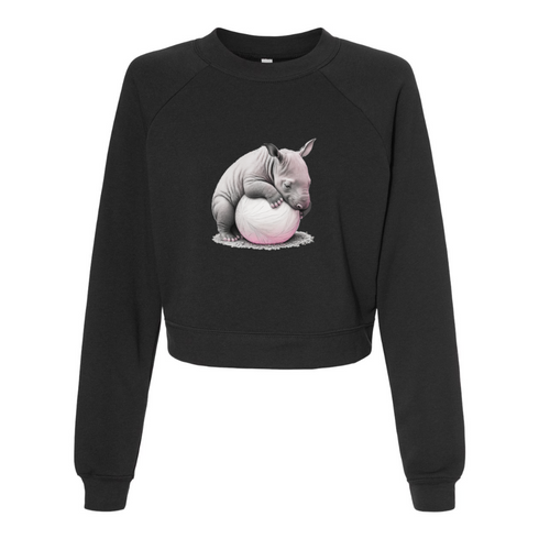 Rhinoceros holding a balloon Bella canvas hoodie 7505