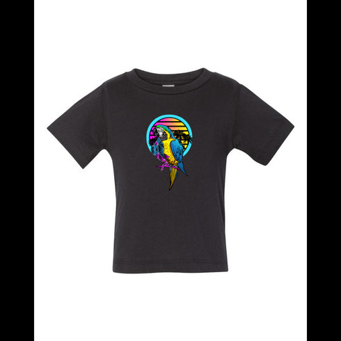 BELLA CANVAS BABY JERSEY TEE 3001B Sunset Parrot,Funny Parrot Wall Art