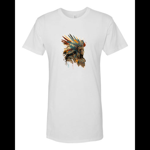 BELLA CANVAS MEN'S LONG BODY URBAN TEE 3006 Native American Warrior