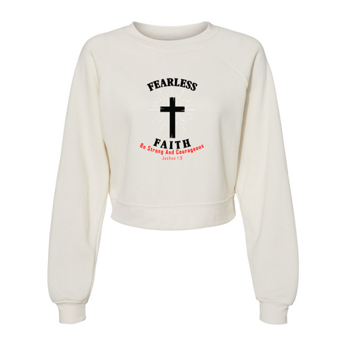 FEARLESS FAITH Be Strong And Courageous Bella canvas hoodie 7505