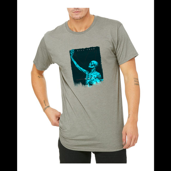 BELLA CANVAS MEN'S LONG BODY URBAN TEE 3006 Human skeleton kill your