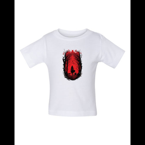 BELLA CANVAS BABY JERSEY TEE 3001B Giger style girl red riding hood with wolves