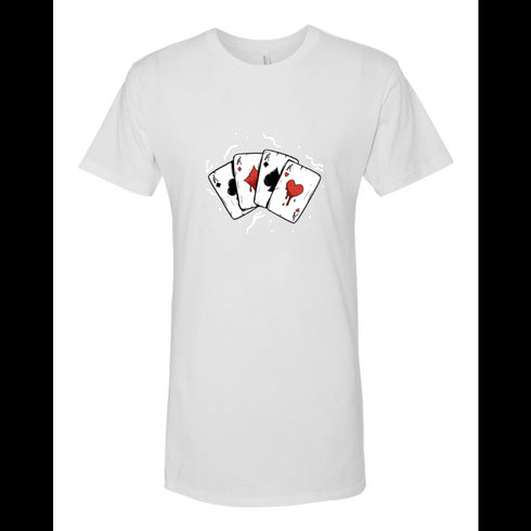 BELLA CANVAS MEN'S LONG BODY URBAN TEE 3006 Cartoon Playing Cards A Decal