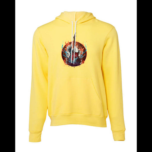 Flaming guitar Bella canvas hoodie 3719