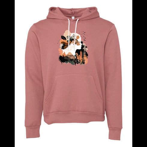 Flying Bird Forest Girl Bella canvas hoodie 3719