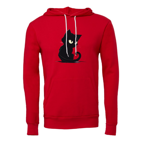 Cartoon Black Cat Bella canvas hoodie 3719