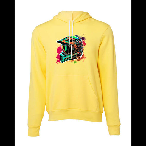 Motorcycle Helmet Bella canvas hoodie 3719