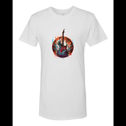 BELLA CANVAS MEN'S LONG BODY URBAN TEE 3006 Fire and Water Guitar