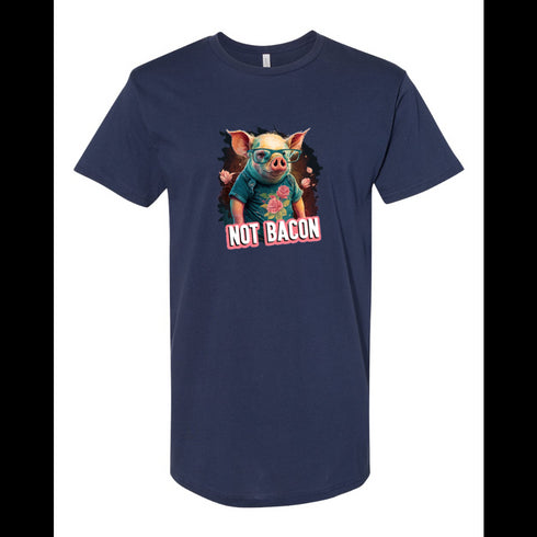 BELLA CANVAS MEN'S LONG BODY URBAN TEE 3006 I'm not bacon, vegetarians funny design.