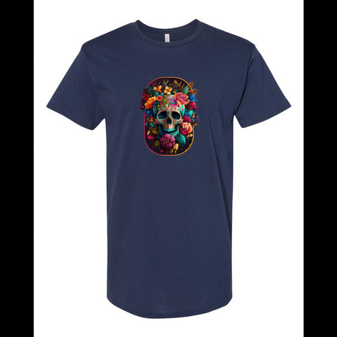 BELLA CANVAS MEN'S LONG BODY URBAN TEE 3006 Skeleton Love and Flowers . Days Gone By