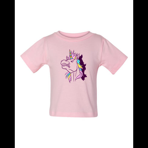 BELLA CANVAS BABY JERSEY TEE 3001B Angry Unicorn Head