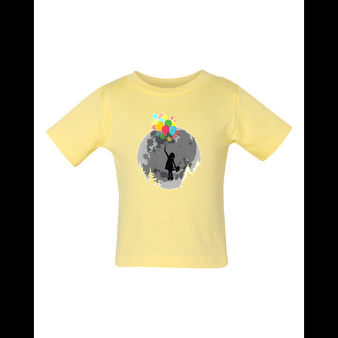 BELLA CANVAS BABY JERSEY TEE 3001B Flying Girl with Balloons