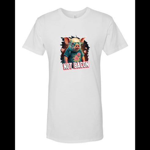 BELLA CANVAS MEN'S LONG BODY URBAN TEE 3006 I'm not bacon, vegetarians funny design.