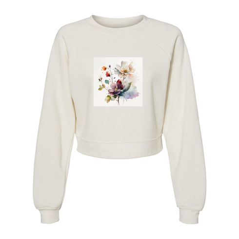 Watercolor flowers Bella canvas hoodie 7505