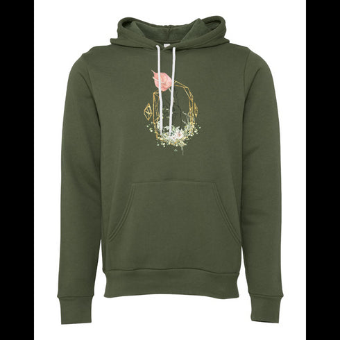 Flowers in the hand Bella canvas hoodie 3719