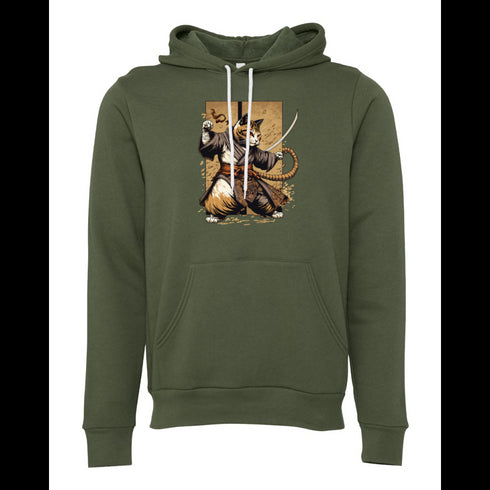 Kung Fu Samurai Cat Bella canvas hoodie 3719