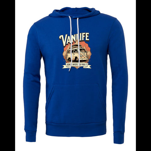 VANLIFE HOME IS WHERE YOU PARK IT Bella canvas hoodie 3719