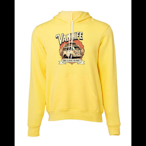 VANLIFE HOME IS WHERE YOU PARK IT Bella canvas hoodie 3719