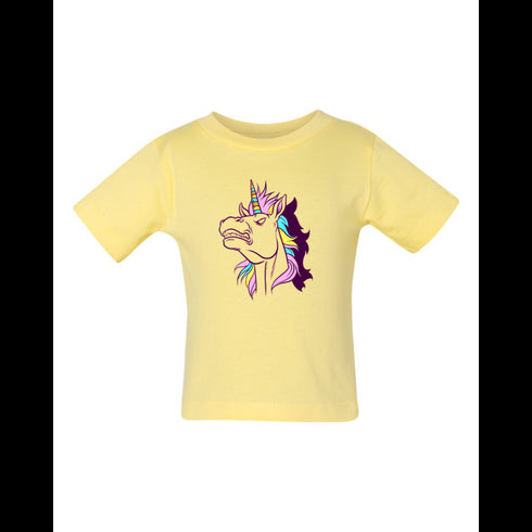 BELLA CANVAS BABY JERSEY TEE 3001B Angry Unicorn Head