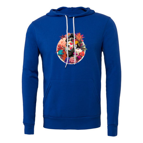 Colorful Flower Samurai Head Bella canvas hoodie 3719
