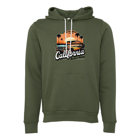 CALOLOUNIA RETRO HERO Bella canvas hoodie 3719
