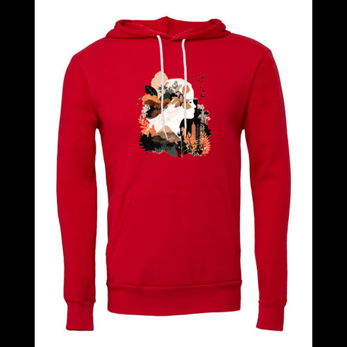 Flying Bird Forest Girl Bella canvas hoodie 3719